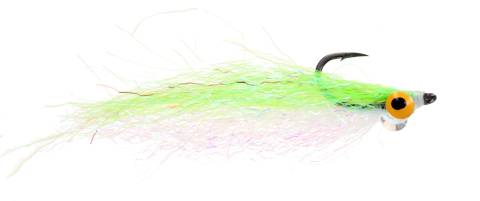 SRF Krinklezon Clouser - Chartreuse & White